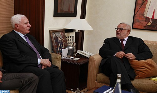 رئيس الحكومة يتباحث مع رئيس الكتلة البرلمانية لحركة فتح القلسطينية