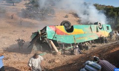 ثلاثة قتلى و45 جريحا في انقلاب حافلة للركاب شمال أكادير