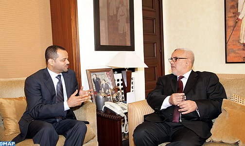 السيد بن كيران يجري مباحثات مع الأمين العام لوزارة الشؤون الخارجية بسلطنة عمان