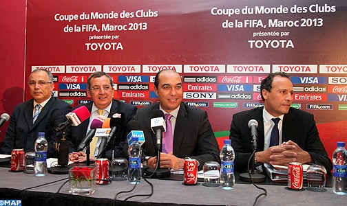 الإعلان الرسمي بالدار البيضاء عن شعار الدورة 2013 لكأس العالم للأندية البطلة ”المغرب 2013”