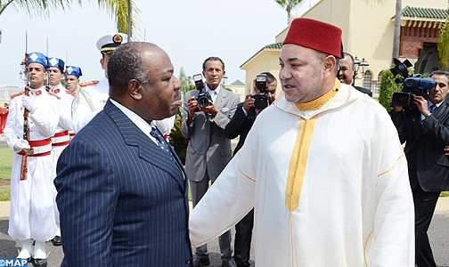 جلالة الملك يتباحث مع رئيس جمهورية الغابون