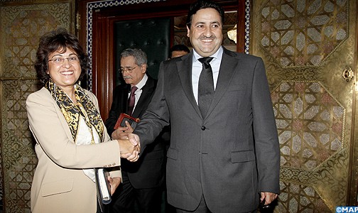 تسليم السلط بين السيدة فاطمة مروان والسيد عبد الصمد قيوح