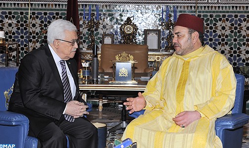 جلالة الملك يتباحث بمراكش مع رئيس دولة فلسطين