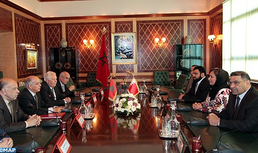 رئيس مجلس المستشارين يجري محادثات مع رئيسة لجنة الخارجية والدفاع والأمن الوطني بمجلس النواب البحريني