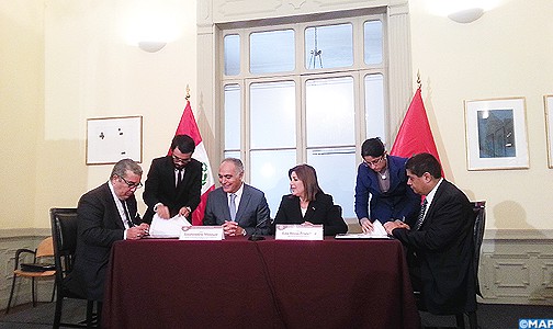 التوقيع بليما على اتفاقية تعاون بين وكالة المغرب العربي للأنباء والشركة البيروفية لخدمات النشر “إديتورا بيرو”