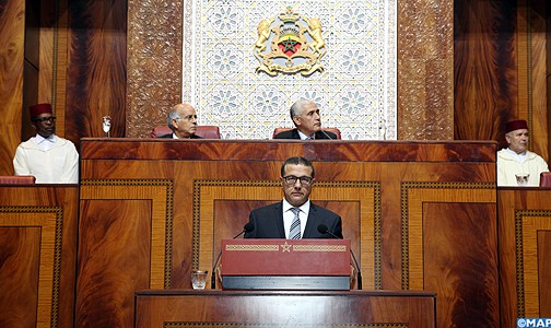 السيد محمد بوسعيد يقدم الخطوط العريضة لمشروع قانون المالية لسنة 2015 أمام مجلسي البرلمان