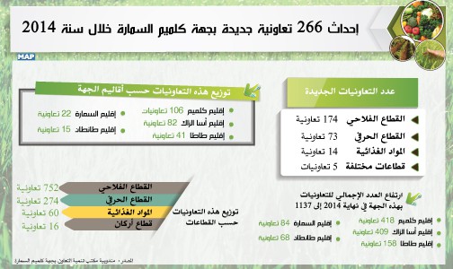 إحداث 266 تعاونية جديدة بجهة كلميم السمارة خلال سنة 2014