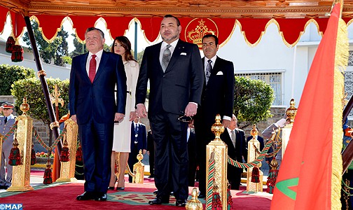 حفل استقبال رسمي بالدار البيضاء على شرف صاحب الجلالة الملك عبد الله الثاني والملكة رانيا