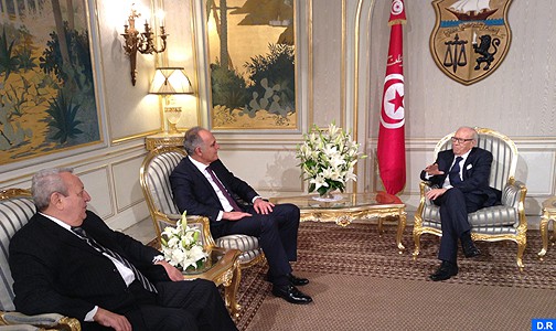 السيد مزوار يسلم رسالة من جلالة الملك الى فخامة الرئيس التونسي