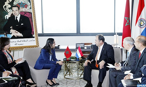 السيدة بوعيدة تبحث مع نائب رئيس جمهورية الباراغواي سبل تعزيز التعاون الثنائي