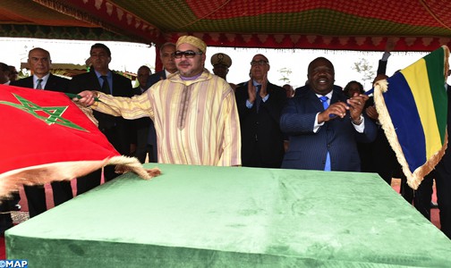 جلالة الملك والرئيس الغابوني يشرفان على إطلاق أشغال إنجاز مركز للتكوين المهني في مهن النقل واللوجستيك بليبروفيل