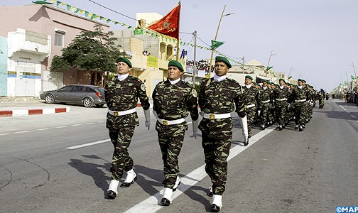 استعراض عسكري ضخم في نواذيبو بمناسبة الذكرى 55 لاستقلال موريتانيا بمشاركة مغربية