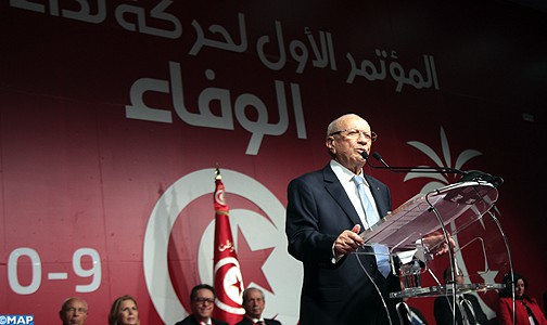 الرئيس التونسي: انعقاد مؤتمر “نداء تونس” في موعده دليل على أن الحزب “بدأ يتعافى من أزمته”