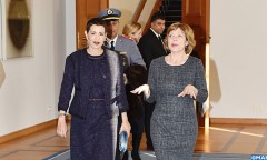 صاحبة السمو الملكي الأميرة للا مريم تقوم بزيارة ود ومجاملة لعقيلة الرئيس الألماني بالقصر الرئاسي ببرلين