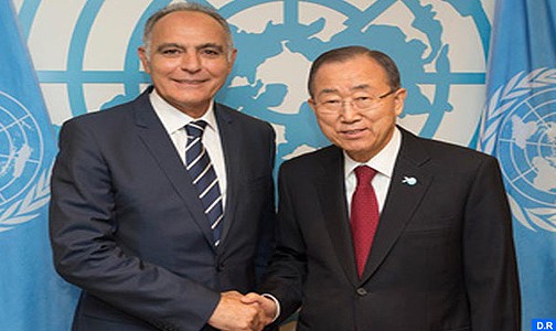 السيد مزوار يسلم للامين العام للأمم المتحدة رسالة من جلالة الملك