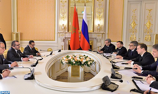 جلالة الملك يتباحث بموسكو مع الوزير الأول الروسي