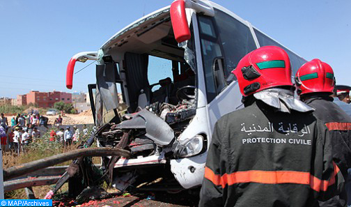 اصابة 37 شخصا من بينهم 35 تلميذا بجروح متفاوتة الخطورة في حادثة سير بإقليم تنغير