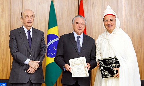 السفير الجديد للمغرب ببرازيليا يقدم أوراق اعتماده للرئيس ميشيل تامر