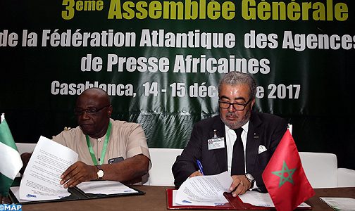 إبرام اتفاقيتي شراكة بين وكالة المغرب العربي للأنباء ووكالتي الأنباء النيجيرية والنامبية