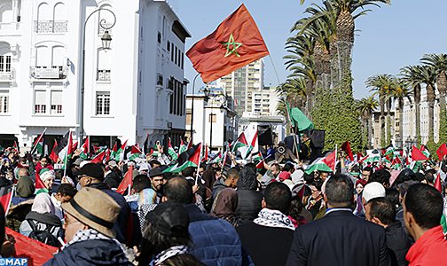 الرباط.. مئات الآلاف يشاركون في المسيرة الوطنية التضامنية مع الشعب الفلسطيني تنديدا بقرار الرئيس الأمريكي الاعتراف بالقدس عاصمة لإسرائيل