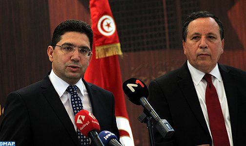 السيد ناصر بوريطة يؤكد على ضرورة تطوير وتفعيل آليات العلاقة القوية القائمة بين المغرب وتونس