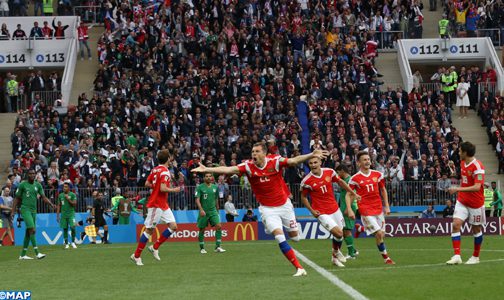 مونديال 2018 (المجموعة الأولى/الجولة الأولى): المنتخب الروسي يكتسح نظيره السعودي بخمسة أهداف للاشيء في مباراة الإفتتاح