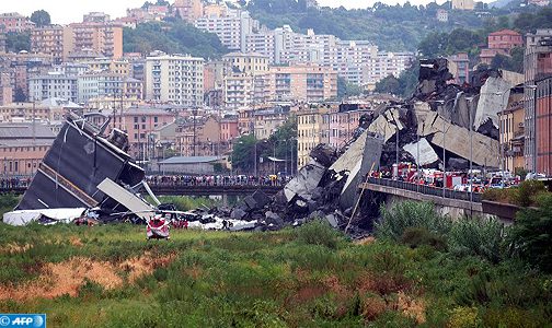 ارتفاع عدد ضحايا انهيار جسر جنوة بإيطاليا إلى 38 قتيلا