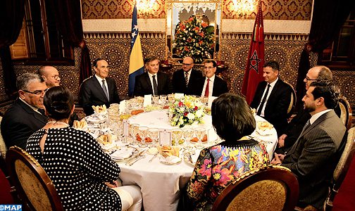 جلالة الملك يقيم مأدبة عشاء على شرف رئيس مجلس الوزراء بجمهورية البوسنة والهرسك