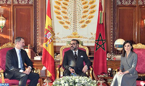 صاحب الجلالة الملك محمد السادس يتباحث مع العاهل الإسباني جلالة الملك “ضون” فيليبي السادس