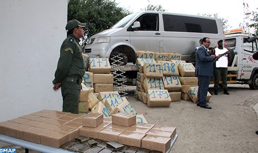حجز حوالي طنين من مخدر الشيرا ضواحي مدينة تطوان