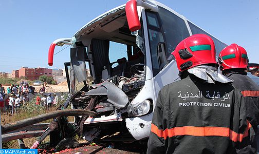 مصرع 12 شخصا وإصابة 36 آخرين في حادثة سير على مستوى دوار “دو امزي” جماعة “امسوان”