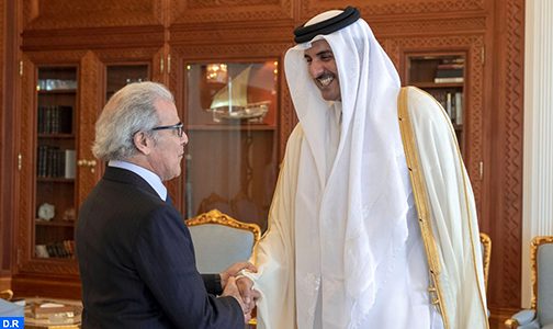 أمير دولة قطر يستقبل والي بنك المغرب السيد عبد اللطيف الجواهري