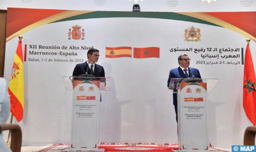 الإعلان المشترك الصادر عقب أشغال الدورة الثانية عشرة للاجتماع رفيع المستوى المغرب – إسبانيا