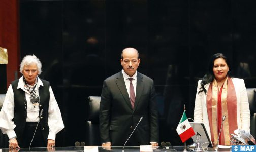 رئيس مجلس المستشارين، السيد النعم ميارة، يلقي كلمة في جلسة عامة لمجلس الشيوخ المكسيكي