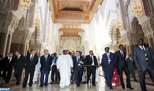 Le président Sénégalais Macky Sall visite la Grande Mosquée Hassan II