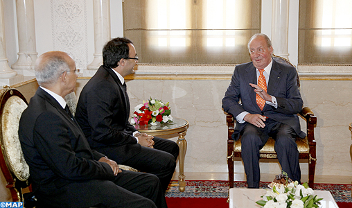 SM le Roi Juan Carlos 1-er d’Espagne reçoit les présidents des deux chambres du Parlement