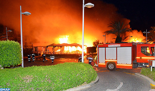 Incendie dans un restaurant à Marrakech : La majeure partie du Fast food détruite, pas de victimes