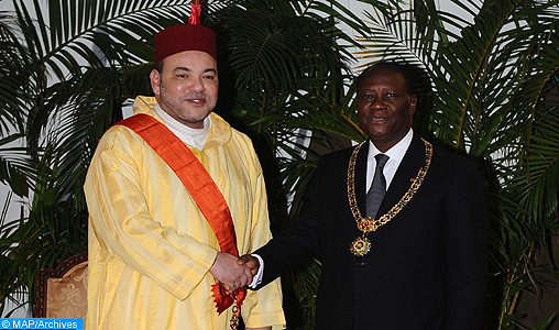 Entretien téléphonique entre SM le Roi Mohammed VI et le président ivoirien Allassane Ouattara