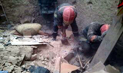 Un mort et 5 blessés dans l’effondrement d’un atelier de babouchiers à Fès (nouveau bilan)