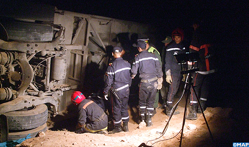 Accident d’autocar près d’Essaouira : le bilan porté à 13 morts