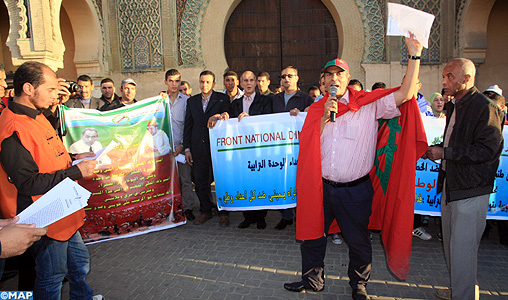 Sit-in à Meknès pour dénoncer les manœuvres de l’Algérie visant l’intégrité territoriale du Royaume