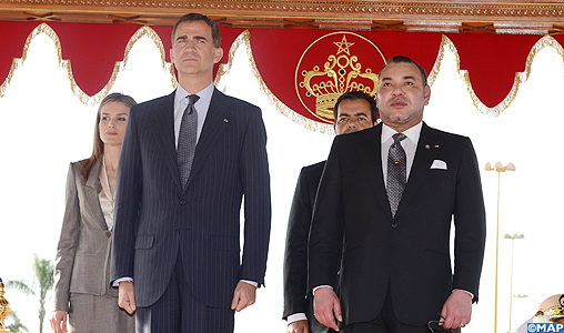 Cérémonie d’accueil officiel à Rabat de SM le Roi Felipe VI d’Espagne et de la Reine Leitizia