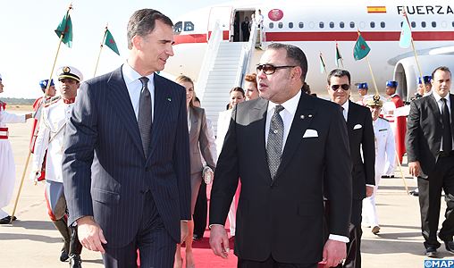 Arrivée au Maroc de SM le Roi Felipe VI d’Espagne et de la Reine Leitizia