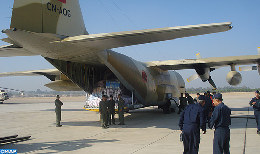 Arrivée en Egypte de deux avions marocains transportant une aide humanitaire aux Palestiniens