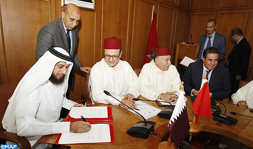 Signature du programme exécutif du mémorandum d’entente relatif à la mise en oeuvre du don qatari au Maroc de 1,25 milliards de dollars