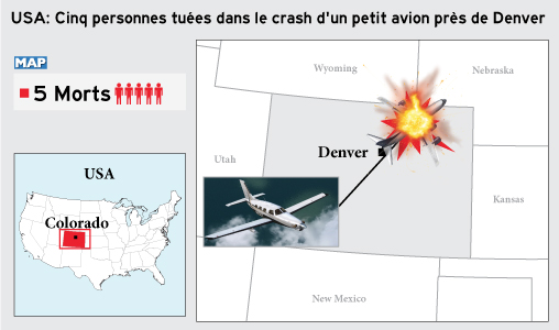 USA: Cinq personnes tuées dans le crash d’un petit avion près de Denver  