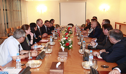 M. Mezouar s’entretient avec le président du Parlement albanais