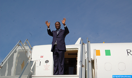 Le Président Alassane Dramane Ouattara quitte le Maroc