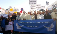 Rassemblement de la communauté musulmane à Madrid pour condamner l’attaque de Paris et rejeter le terrorisme