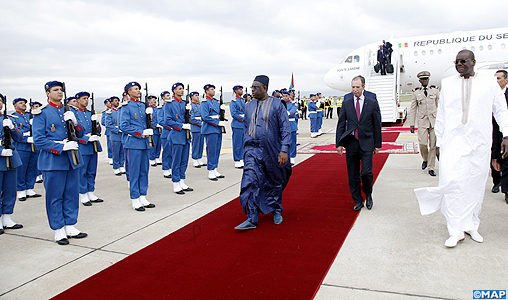 Arrivée à Fès du président sénégalais pour participer aux 8èmes Assises de l’Agriculture